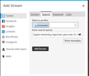 Hootsuite Search Stream
